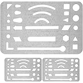FOMIYES Stainless Steel Erasing Shield, Eraser Erasing Shield, Eraser Erasing Shield Template, Metal Stainless Steel Drawing