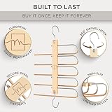 MORALVE Trousers Hangers Space Saving Beechwood 360° Swivel (1 Pack) view 2