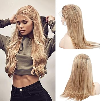 Amazon Com Balayage Human Hair Lace Wigs For Women Ombre 2 Tones