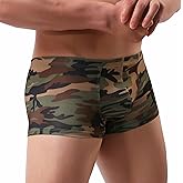 YUFEIDA Sexy Men's Boxer Shorts Camouflage Low Rise Boxer Trunks