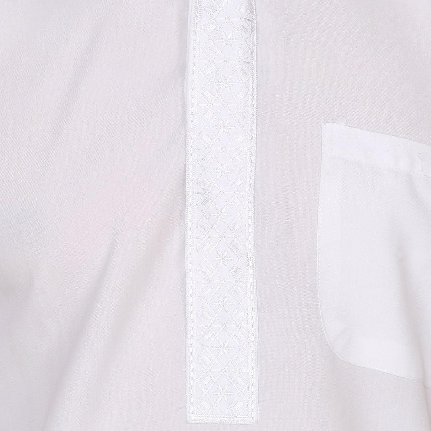 royal men's white tericott standard pathani suit salwar set