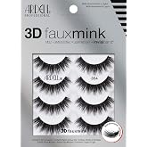 Ardell 3D Faux Mink Lashes 854 - Lightweight False Eyelashes with Invisiband, Dramatic Volume and Flare, 4-Pair, 1-Pack