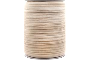 Bristlegrass Satin Elastic Band for Sewing 3/8" 10mm Roll Spool Shiny Stretchy Ribbon for Hair Tie Headband Dress DIY Sewing Trim (A-3/8 Inch x 50 Yards,Nude)