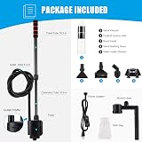 AQQA Aquarium Gravel Cleaner Siphon Kit 6 in 1 Electric Water Changer view 2