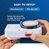 Desiretech Plug-in Timer Switch 24 Hour Segment Timer Up to 3120W White view 4