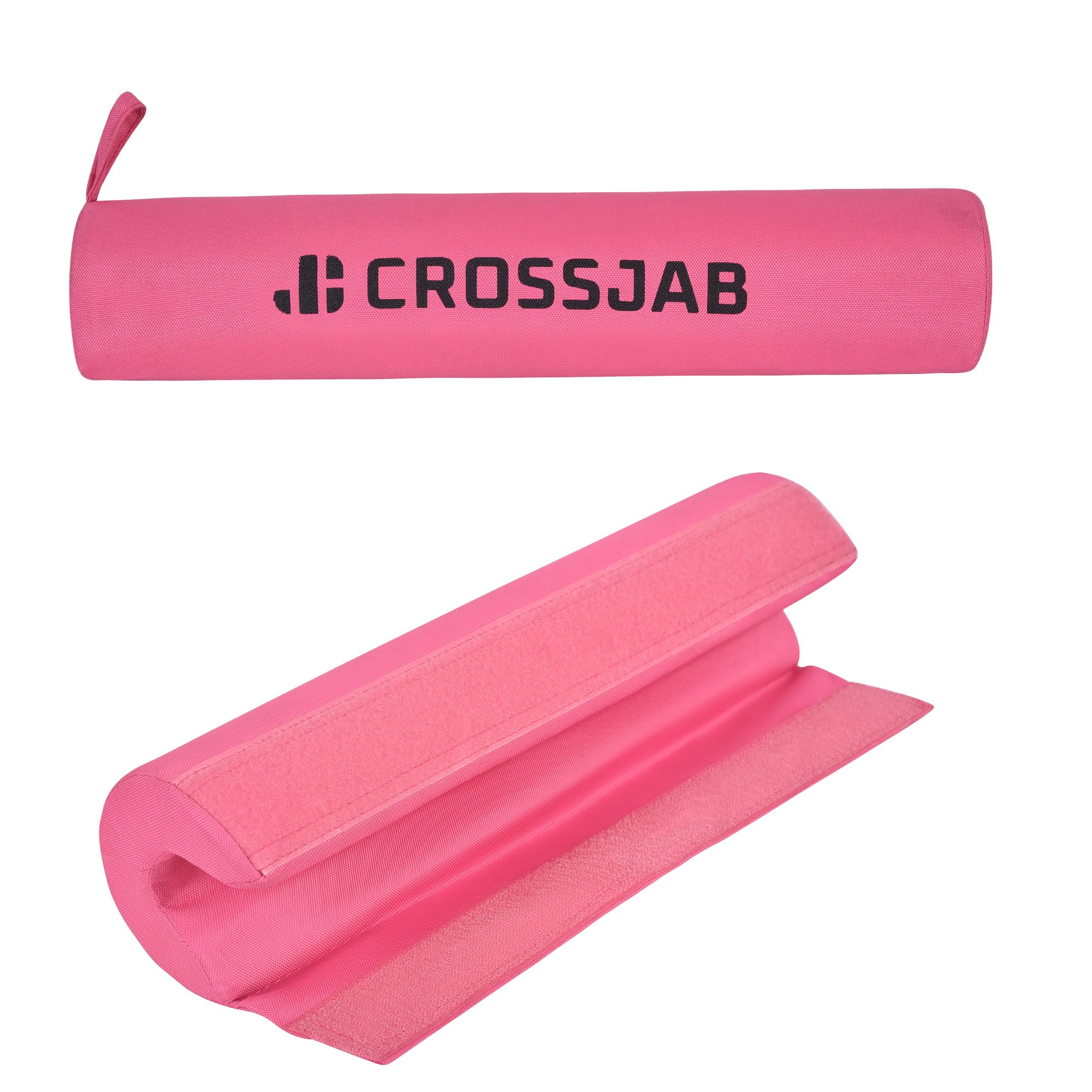 Crossjab Barbell Pad fits Standard and Olympic Bars for Shoulder/Back Squat Support, Pink