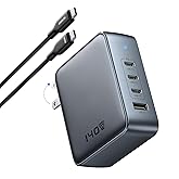 USB C Charger Block 140W, 4-Port GaN PD3.1 PPS Fast Laptop Charger Foldable Compact Power Adapter for MacBook Pro, iPhone 17/16/15 Series, iPad Air, Galaxy S25/S24 Ultra, Steam Deck, Google Pixelbook