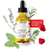 Yoni Oil Natural Mint Fresh Feminine Oil, Dryness, Reduces Odor, Restores pH Balance, All Natural, Herbal Yoni Blend with Tea Tree Oil, Lemongrass, Jasmine &amp; Chamomile Oils, 1 oz