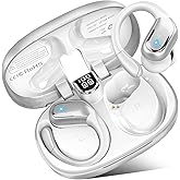 Wireless Earbuds, 75Hrs Bluetooth 5.4 Headphones Sport, Bluetooth Earbuds with ENC Noise Canceling Mic, Bass Stereo Wireless Earphones IP7 Waterproof Over Ear Buds with Earhooks for Running, Silver