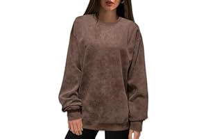 ADIAOA Oversized Sweatshirt for Women Fashion: CrewNeck Causal Basic Fall Clothes Tops Loose Fit Pullove