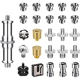 Camera Screw Mount Set, PAMOWO 26Pcs 1/4 Inch and 3/8 Inch Converter Threaded Screws Adapter Flash Shoe Mount for DSLR Camera