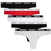 Nautica Women's Cotton Thong Underwear Set, 5-Pack
