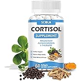 SCOLA Cortisol Supplement for Women and Men with Magnesium, Ashwagandha/L-Theanine, Cortisol Detox Manager, Cortisol Reducer Supports Relaxation & Calm, Mood, Sleep, 60 Count