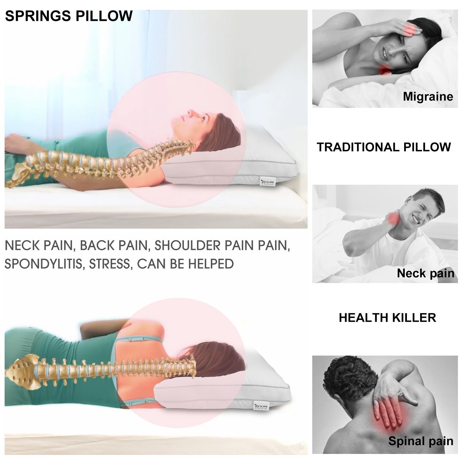 back pain sleeping pillow