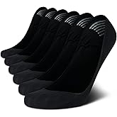 Calvin Klein Mens No Show Socks - 6 Pack Soft Cotton Blend Invisible Liners Low Cut Socks for Men with No Slip Heel Grip