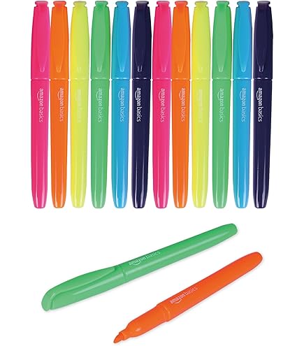 V-Opitos 30-Pack Pastel Highlighters - No-Bleed, Soft Chisel Tips, 6 Colors (5 Of Each)