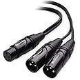 Cable Atters XLR Splitter Cable,Feale To 2 Ale XLR Y Cable-18 Inches,Black
