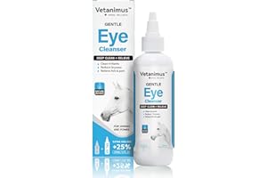 Vetanimus Eye Cleanser 150ml/5 fl.oz for Horses and Ponies Deeply Cleans Foreign Particles Moisturizing Eye Cleanser 1 Bottle