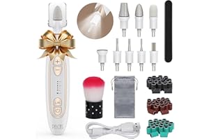 PELCAS Electric Toenail Grinder for Thick Toenails, 5 Speeds Manicure and Pedicure Kit, Cordless Nail Drill with LED Light, Electric Nail File for Human, Pet, Thick Toenails, Natural & Acrylic Nails