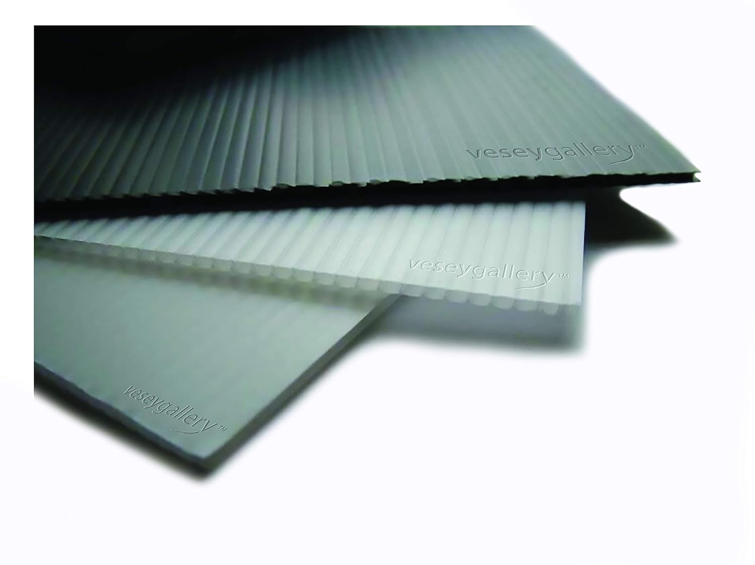 10 A1 sheets of Black corrugated plastic polypropylene fluted display