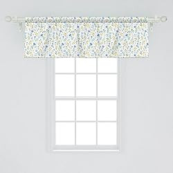 Ambesonne Tulip Window Valance, Fresh Spring Meadow