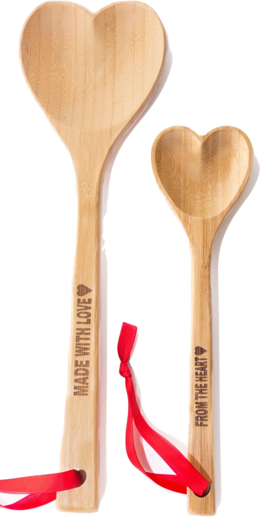 Gifts For Mom From Daughter - Mothers Day Gifts from Son or Daughter - Heart Bamboo Love Spoon - Top Gifts for Mom (Bamboo)