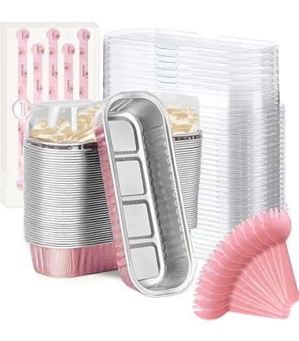 BAKINGPAK 50-Pack 4 Oz Aluminum Cupcake Liners With Clear Lids & Spoons - Disposable Mini Cake Pans - View #9