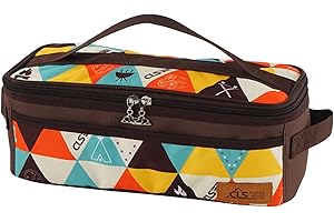 TRIWONDER Camping Cooking Utensils Organizer Bag Travel Cookware Storge Bag Portable Kitchen Utensil Pouch for Outdoor BBQ Pi