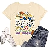100 Days of School Shirt: Women 100th Day of School Shirts Teacher Funny Graphic Cute Tee Tops