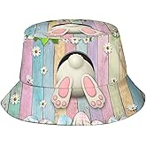 Cute Funny Easter Bunny Rabbit Egg Bucket Hat Packable Cap Beach Sun Hat Fishing Hat for Women Men Girls Boys