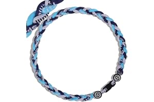 HOOCAS Premium Baseball Necklaces w/Fashion Three Color Rope Braided Tornado, A Sporty Gift Idea, Great Gift Giving for Sports Fans, Baseball Players, Parties, Gameday, Birthday