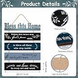 HPNIUB Bible Verse Wood Sign Bless This House 28x6CM Sunflower Wall Plaque view 2