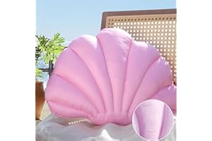 YRXRUS Outdoor Seashell Pillow, Light Pink Outdoor Pillows, Shell Throw Pillows Waterproof for Home Decorative, Holiday Pillows Gifts 10x13 Inch