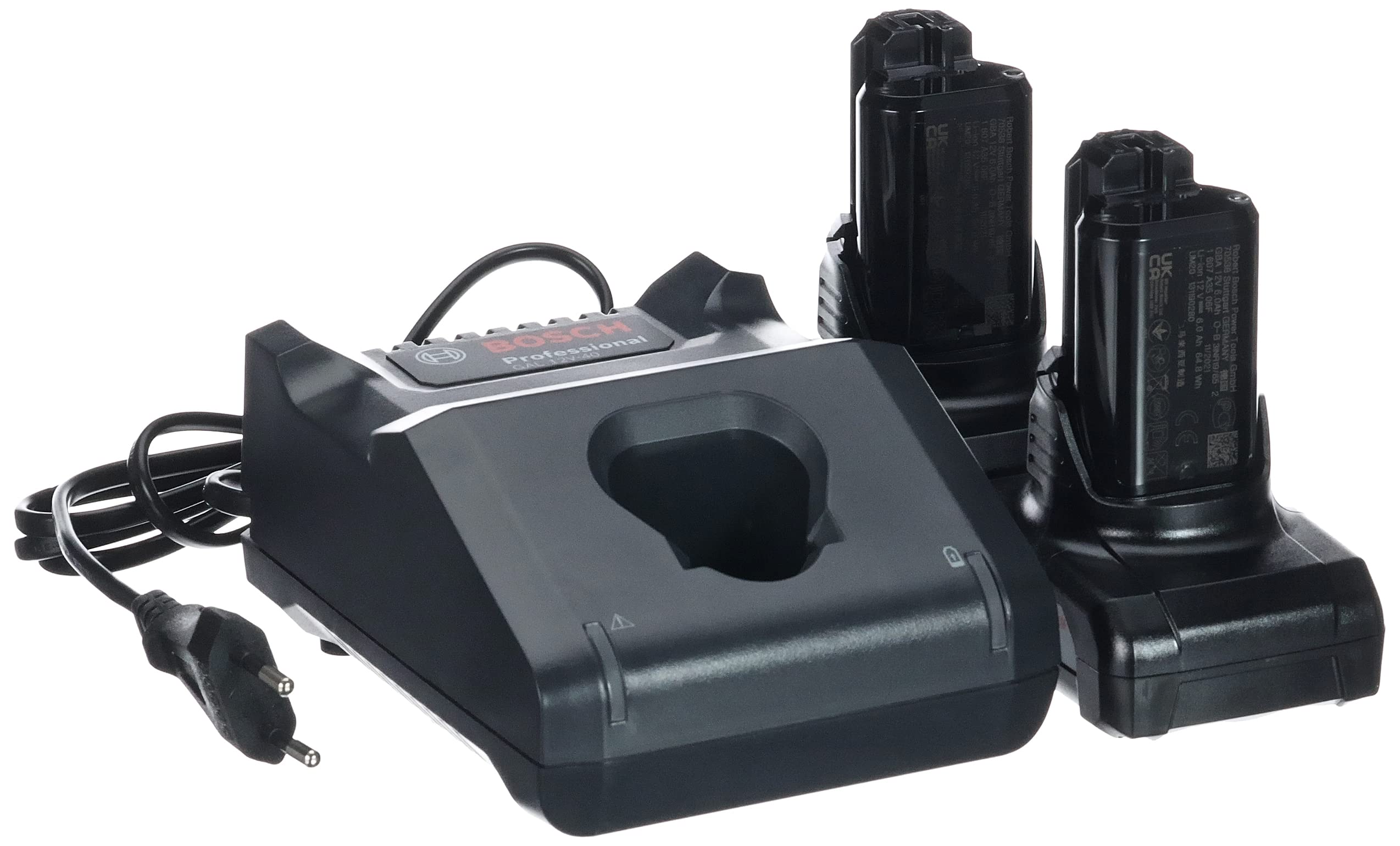 Bosch Professional 12V System Set De Base (2 Batteries Gba 12V 6.0Ah et Chargeur Rapide Gal 12V-40, Dans Boîte Carton)