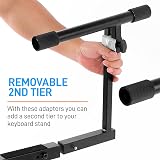 Pyle Heavy-Duty Z Style Music Stand Dual Keyboard Rack Case view 4