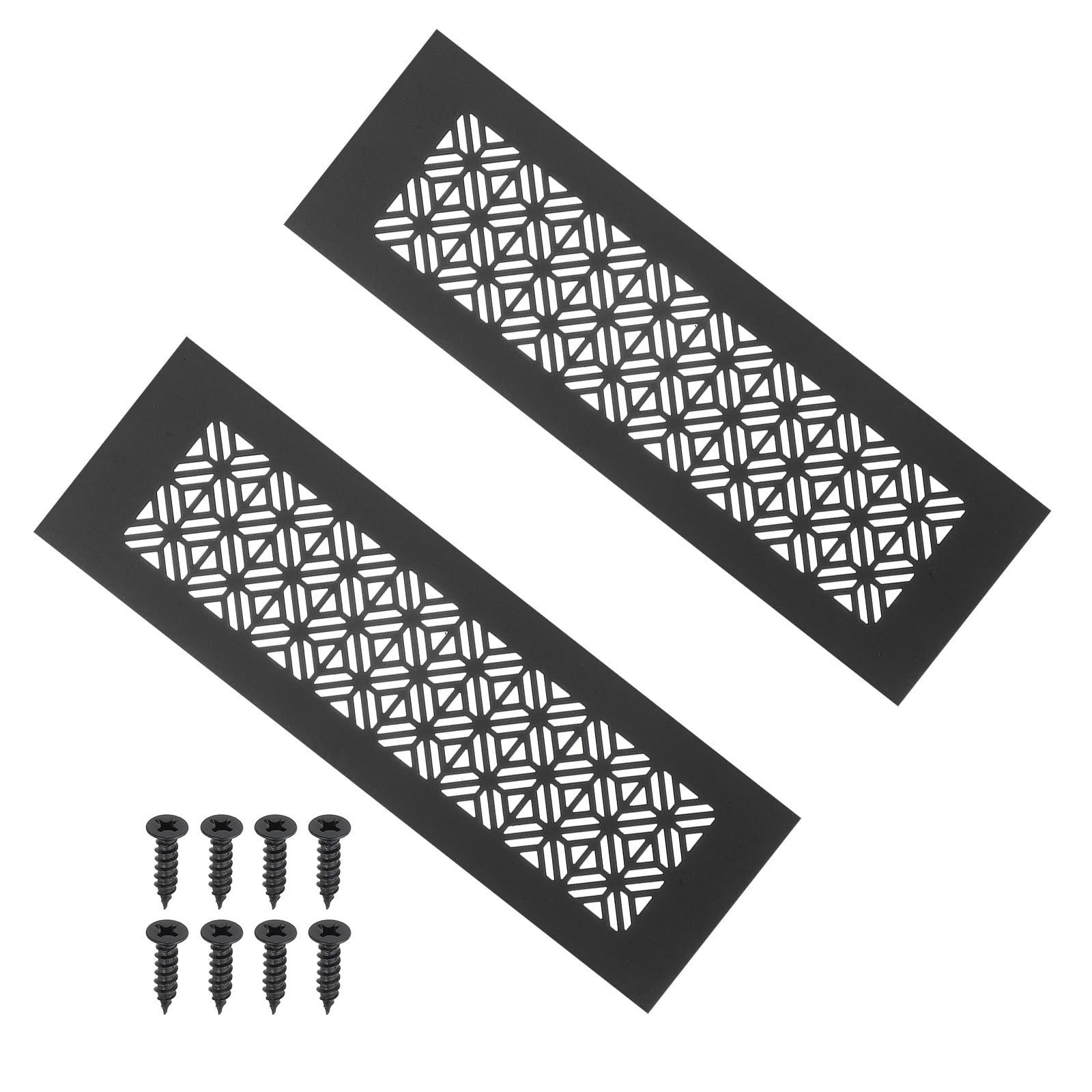 Photo 1 of * does not come with the screws *
PATIKIL 10 x 3 Inch Door Air Vent Cover, 2 Pcs Heavy Duty Aluminum Grille Ventilation Cover Louvered with Mounting Screws for Cabinet Wardrobe Door, Black