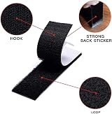 TRLREQ 18 Pcs Tape Self Adhesive Hook Loop Strips Heavy Duty Wall Fastener view 3