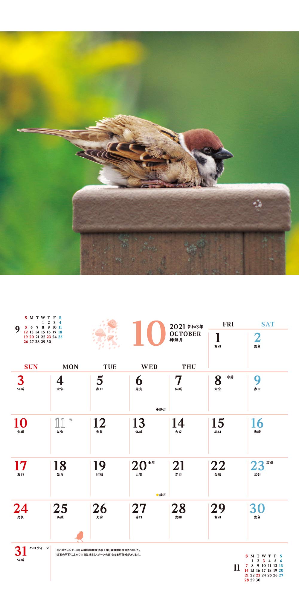 すずめ暮らし Calendar 21 インプレスカレンダー21 中野さとる 本 通販 Amazon