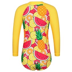 Girls Long Sleeve Swimsuit One Piece Rashguard