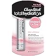 ChapStick Total Hydration Moisture + Tint Pink Nude Tinted Lip Balm Tube, Tinted Moisturizer - 0.12 Oz