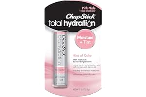 ChapStick Total Hydration Moisture + Tint Pink Nude Tinted Lip Balm Tube, Tinted Moisturizer - 0.12 Oz
