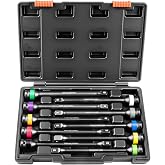 Siapupy Torque Limiting Extension Bar Kit, 10 Piece 1/2" Drive Torque Wrench Set with Color-Coded Torque Sticks (65-150 Ft-Lbs), Compatible with 1/2" Drive Tools for Lug Nuts, Automotive Repair