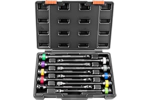 Siapupy Torque Limiting Extension Bar Kit, 10 Piece 1/2" Drive Torque Wrench Set with Color-Coded Torque Sticks (65-150 Ft-Lb