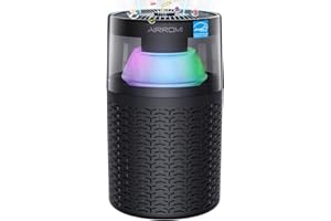 AIRROMI Air Purifiers for Bedroom Home,Up to 658 Ft²,Activated Carbon Filter Cleaner,With Fragrance Sponge for Better Sleep,Night Light,Pet Dander,Allergies,Smoke,Odor,Desktop Air Cleaner A2002 Black