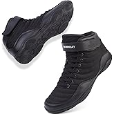 BKWHDAY Kids Wrestling Shoes Youth Boys Girls Boxing Shoe Lightweight Breathable Non Slip