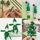 G2PLUS Dark Green Pipe Cleaners 30cm 100pcs Craft Chenille Stems view 5