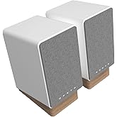 Onkyo Creator Series GX-30ARC Powered Speakers, White - 4" woofer, USB/C, line/Phono, Optical Ports and Bluetooth 5.3 Audio c