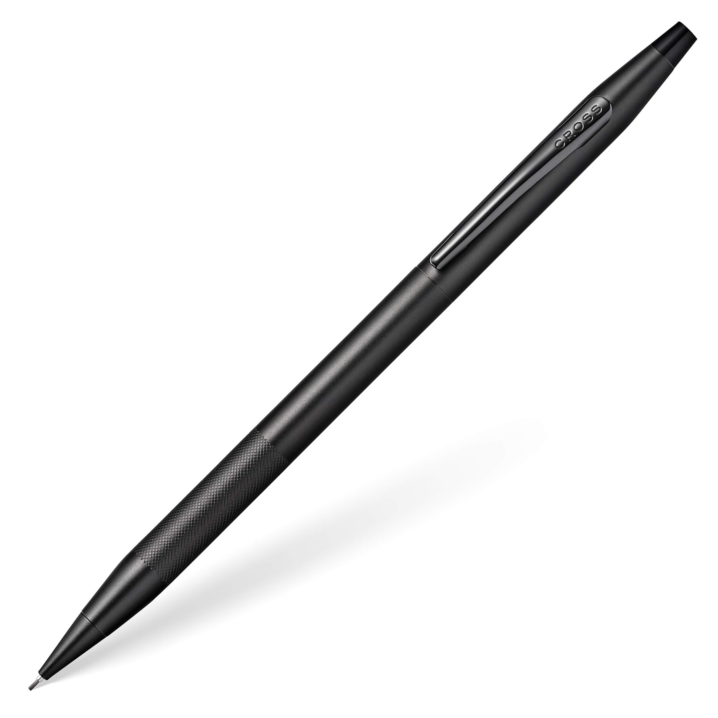 Cross Classic Century Refillable Twist-Action Sandblasted PVD Micro-Knurl Pencil, includes Premium Gift Box, 3 x 0.7mm Pencil Leads and 1 x Pencil Eraser, 1 Pack, Black