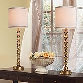 EUO 30.5" Buffet Lamps Set of 2 for Living Room, Buffet Lamps for Dining Room, Gold Lamp Set of 2 for Credenza, Modern Golden