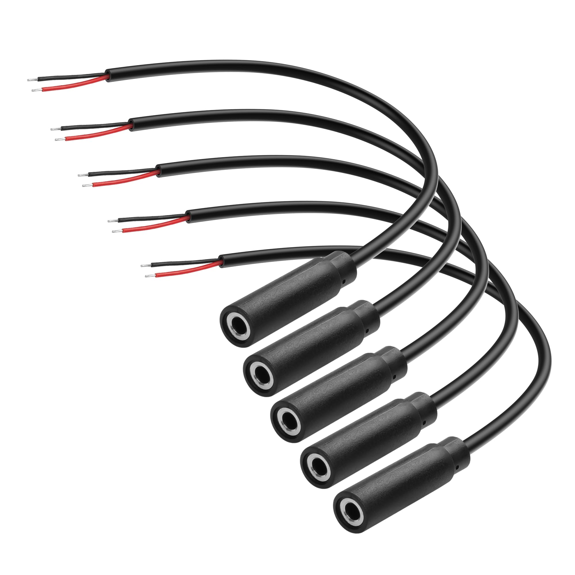 YAODHAOD 30 cm 3.5 mm TS to Bare Wire Mono Channel Audio Cable for Headphones, Speakers, Home Theater Repair